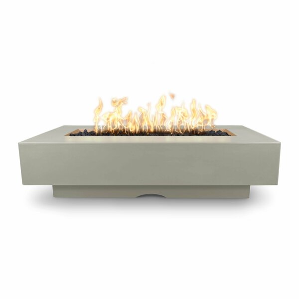 The Outdoor Plus 96 Rectangular Del Mar Fire Pit, GFRC Concrete, Ash, Low Voltage Electronic Ignition, Liquid Propane OPT-DEL9628E12V-ASH-LP